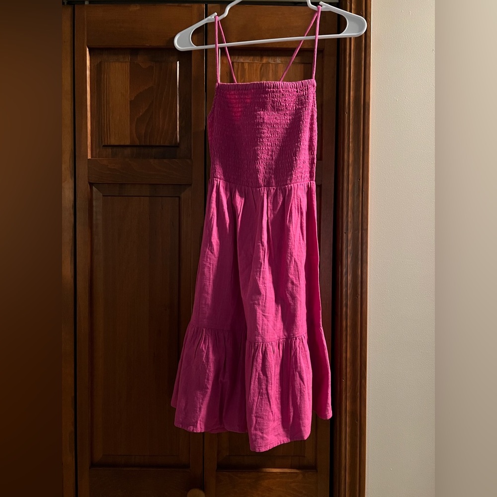 Pink size medium dress with lace up back